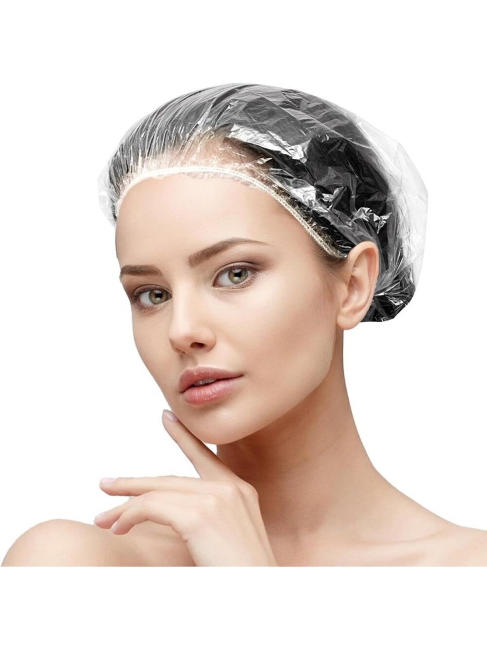 500 Disposable Shower Caps for Women & Men - Large Plastic Hair Covers